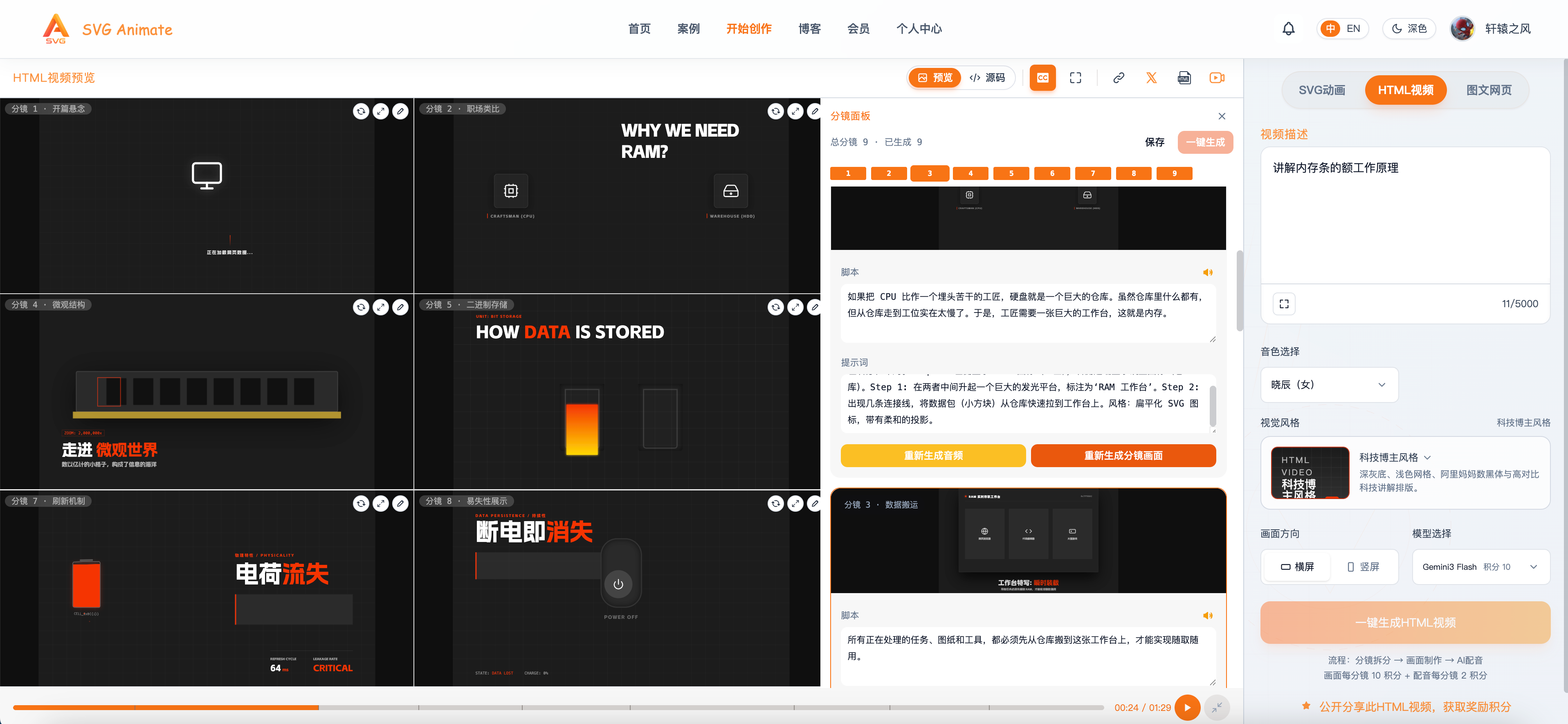SVGAnimate AI 可编辑的创作流程