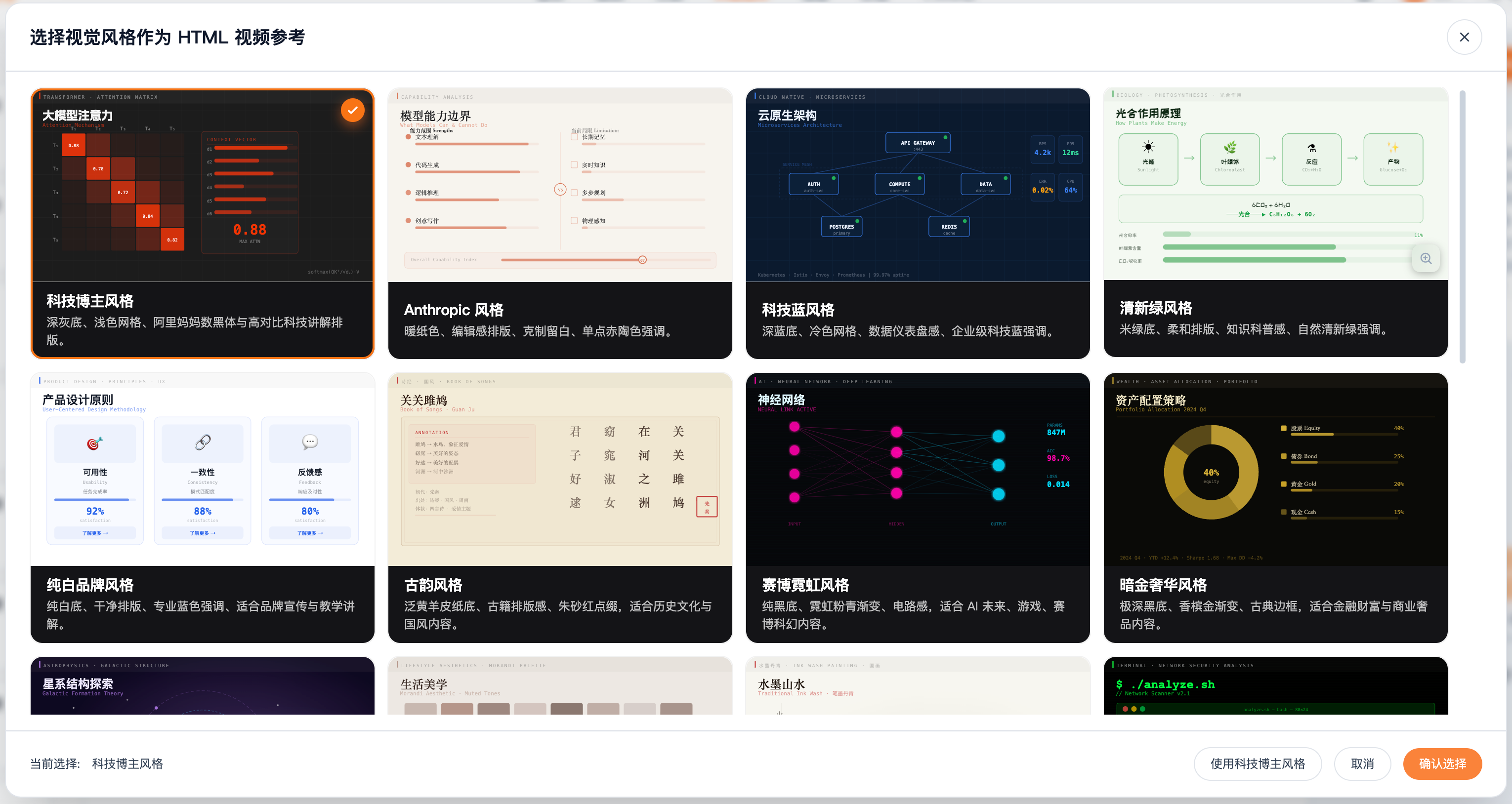 SVGAnimate AI 视觉风格预设